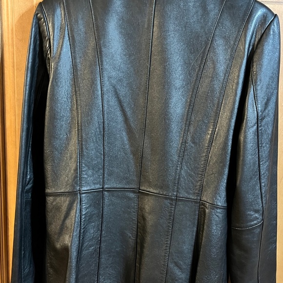 BSGD Womens Danielle Lambskin Leather Walking Coat. Pre-Owned Smoke free home. - Picture 7 of 10